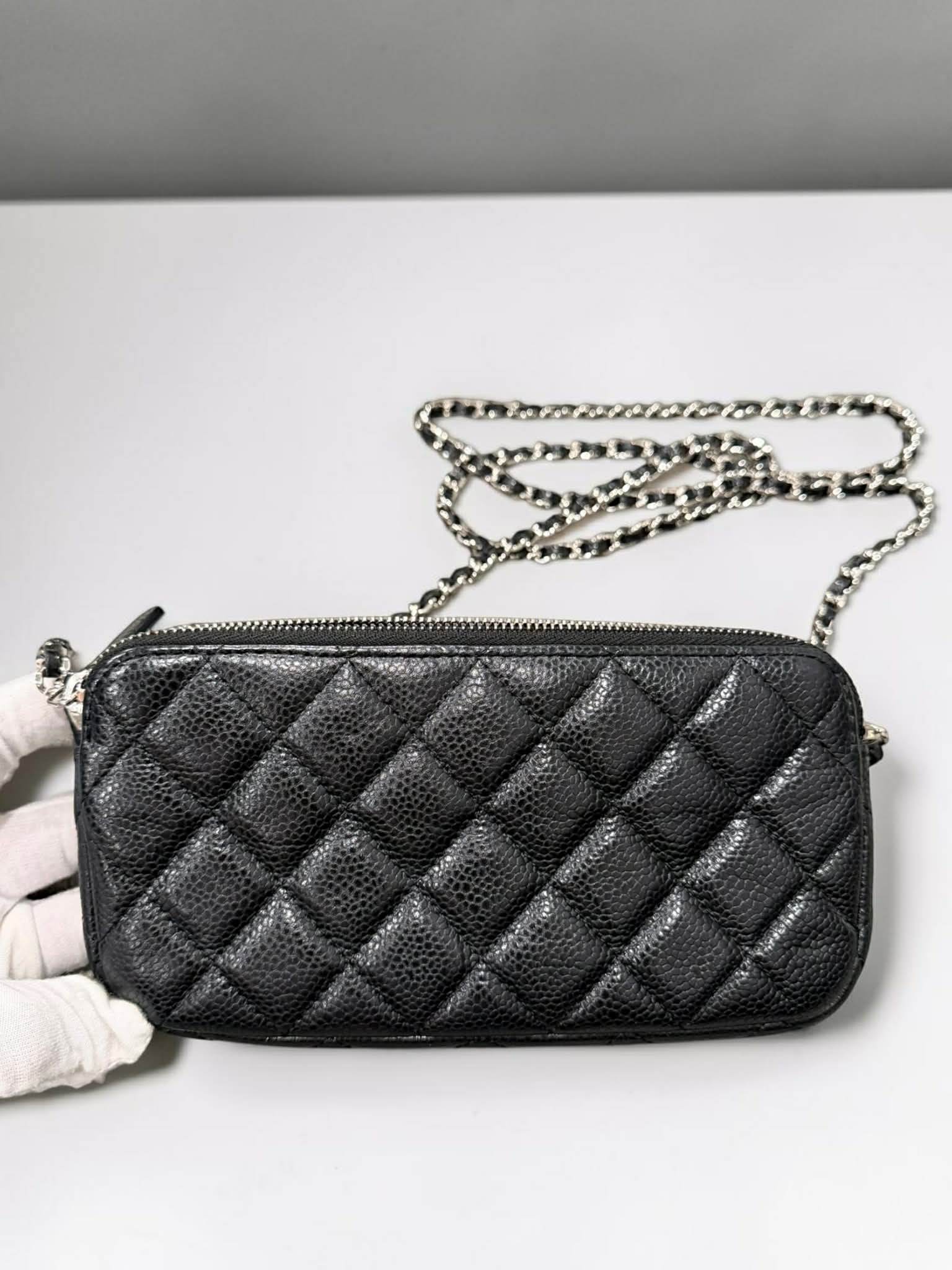 Chanel Black Caviar WOC w/ Silver Hardware