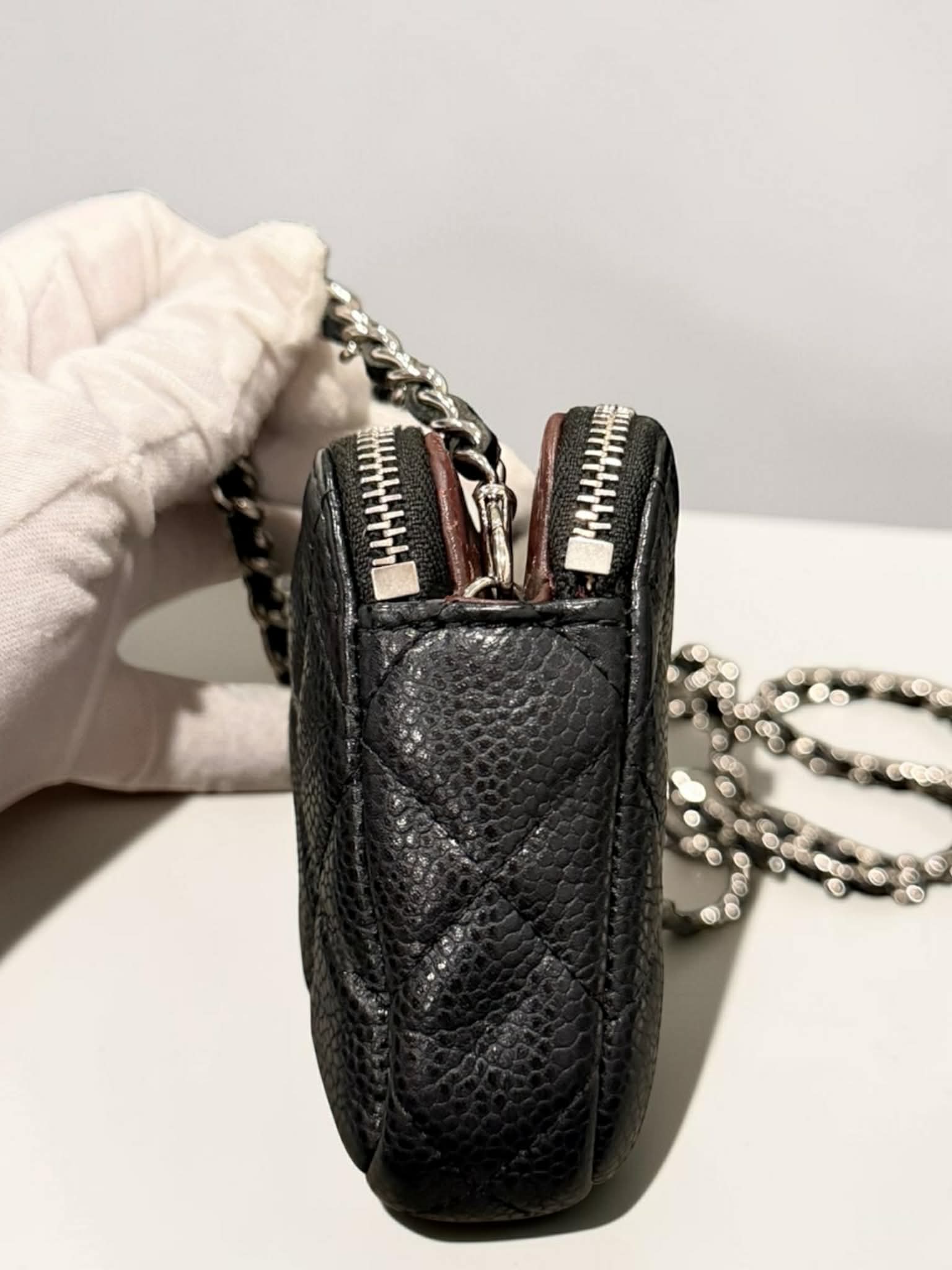Chanel Black Caviar WOC w/ Silver Hardware