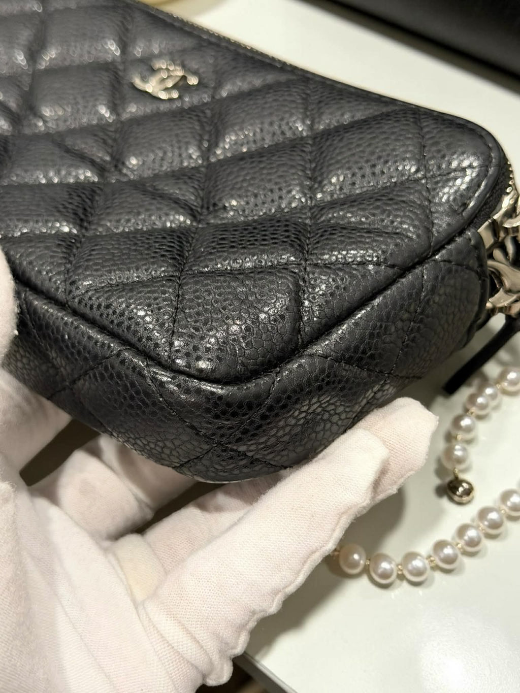Chanel Black Caviar WOC w/ Silver Hardware
