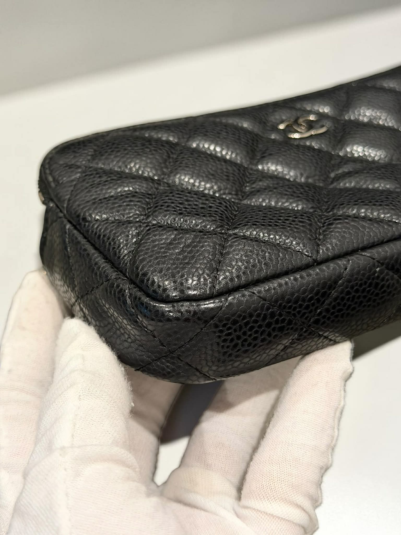 Chanel Black Caviar WOC w/ Silver Hardware