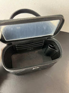 Chanel Lambskin Quilted Small Top Handle Vanity Case With Chain Black