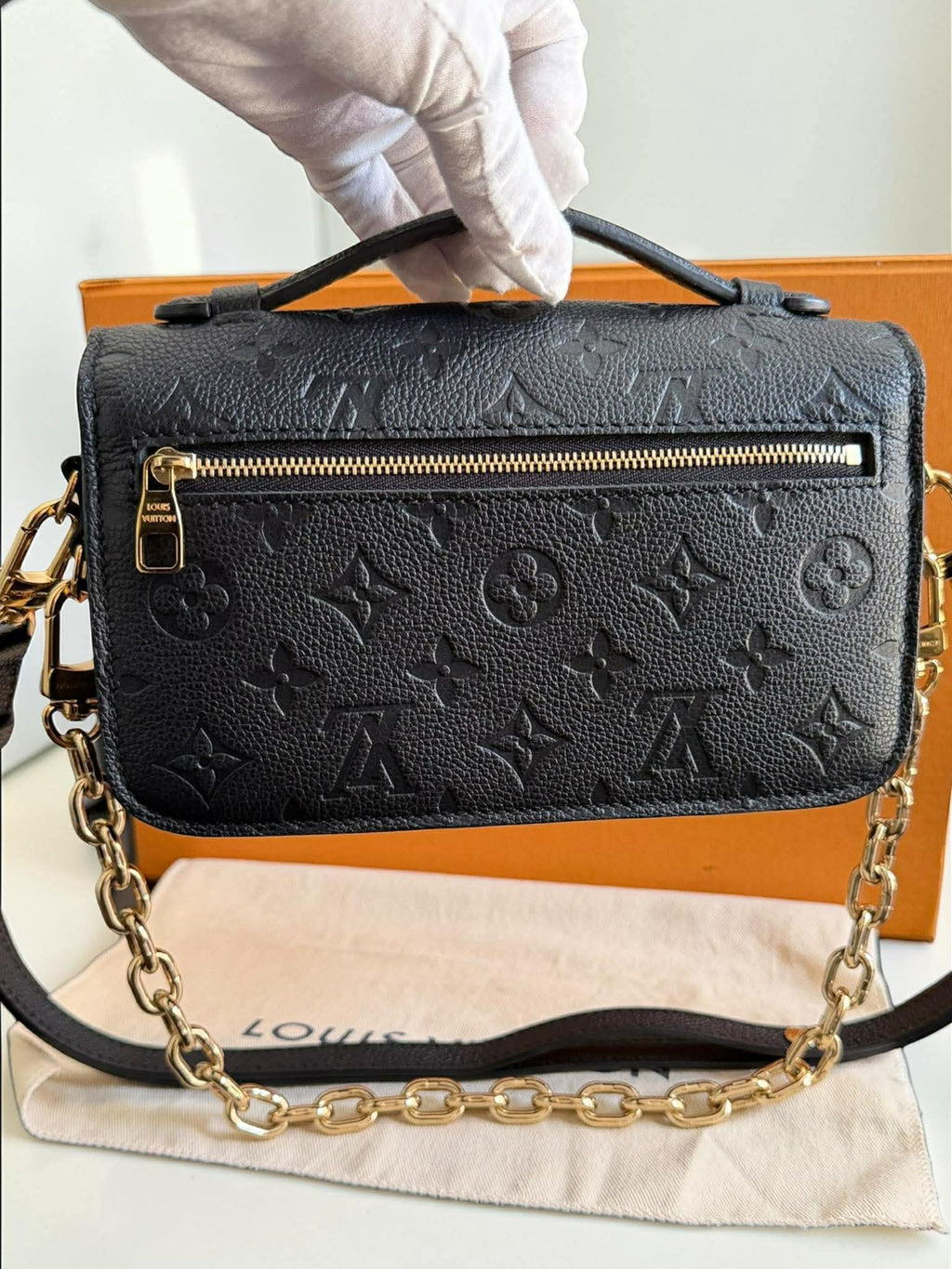Louis Vuitton Empreinte Black East West Pochette Metis