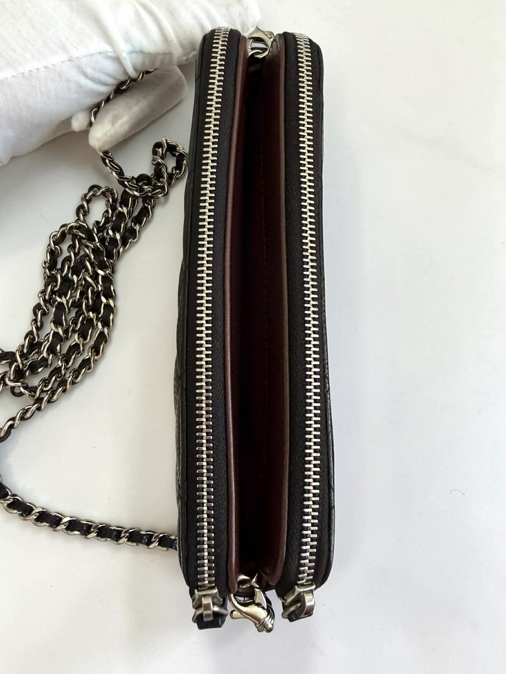 Chanel Black Caviar WOC w/ Silver Hardware
