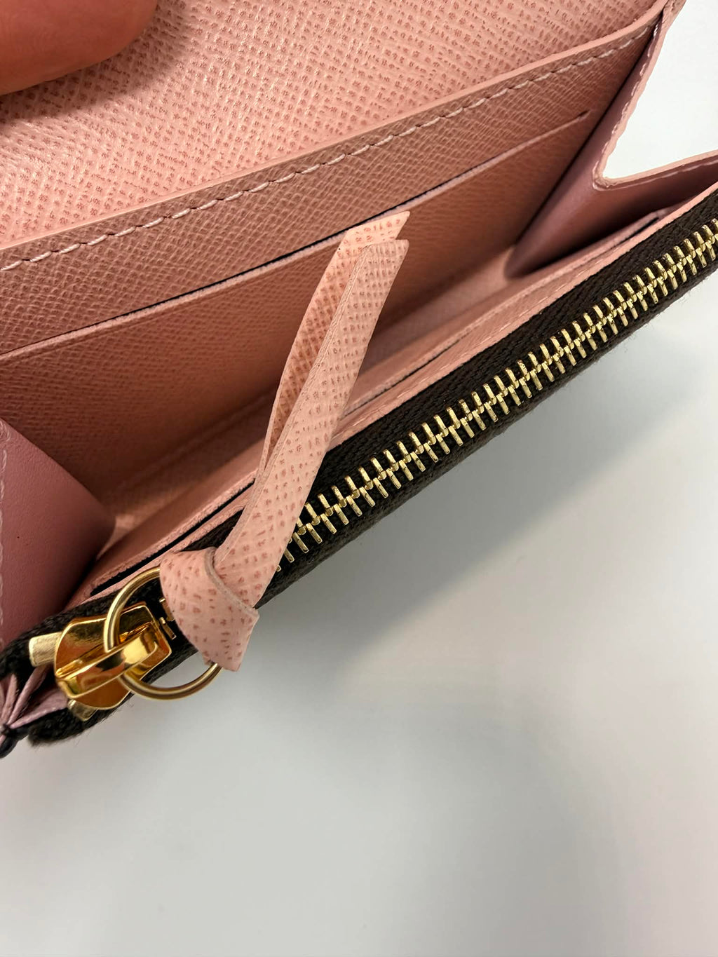 Louis Vuitton	Rosalie Monogram Coated Canvas Wallet w Pink Interior
