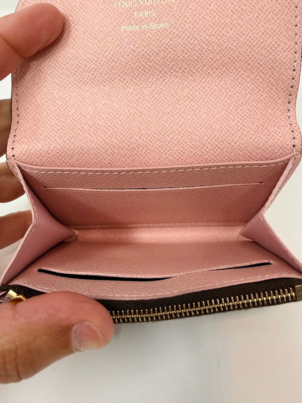 Louis Vuitton	Rosalie Monogram Coated Canvas Wallet w Pink Interior