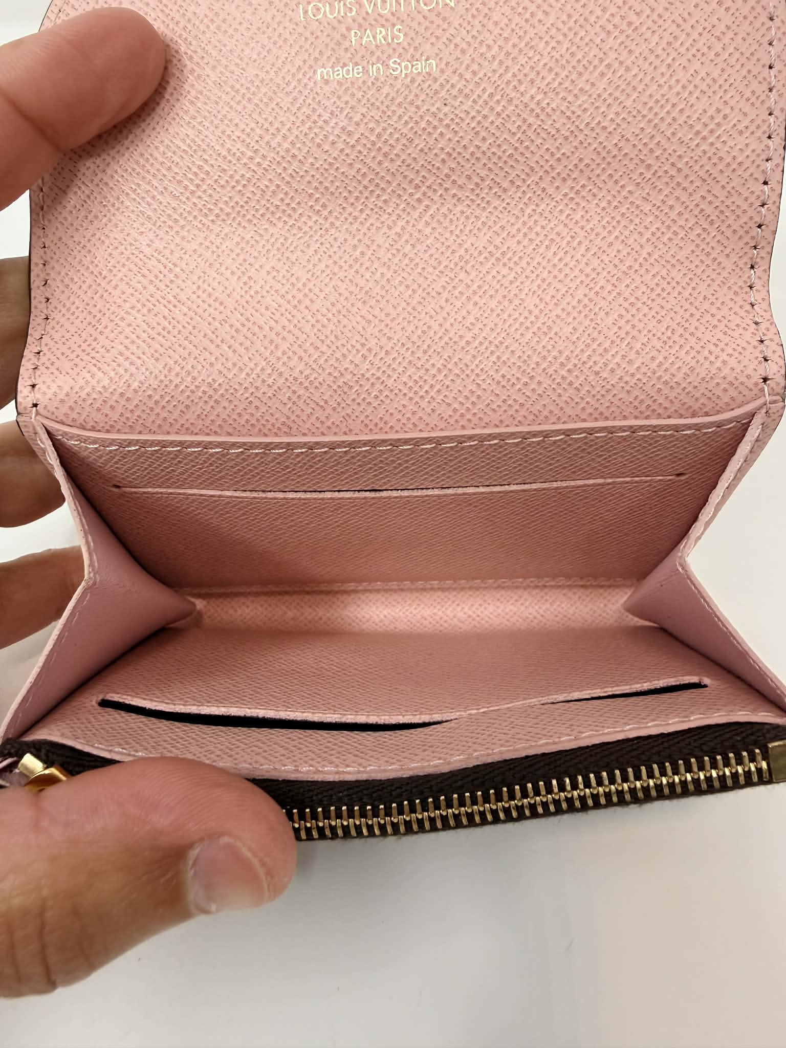 Louis Vuitton	Rosalie Monogram Coated Canvas Wallet w Pink Interior
