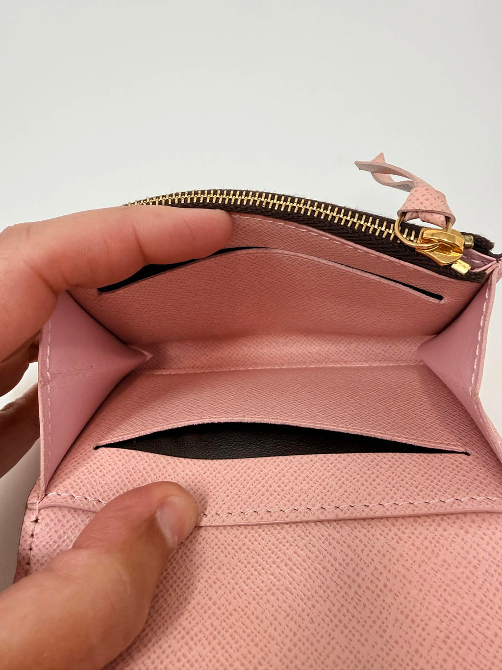 Louis Vuitton	Rosalie Monogram Coated Canvas Wallet w Pink Interior