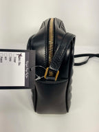 Saint Laurent Calfskin Matelasse Monogram Lou Camera Bag Black
