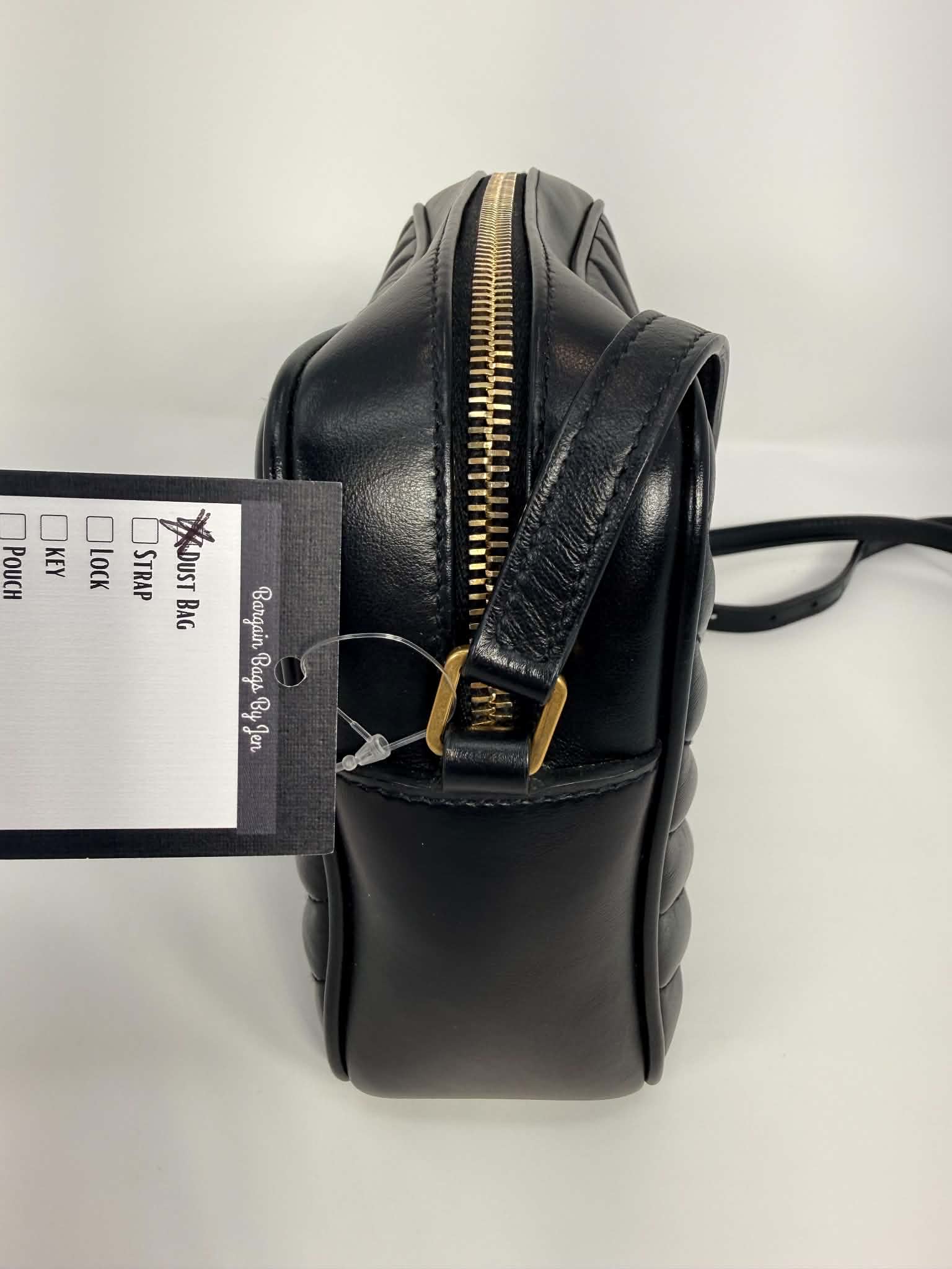 Saint Laurent Calfskin Matelasse Monogram Lou Camera Bag Black