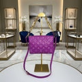 Louis Vuitton Lambskin Embossed Monogram Coussin BB Orchid