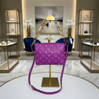 Louis Vuitton Lambskin Embossed Monogram Coussin BB Orchid