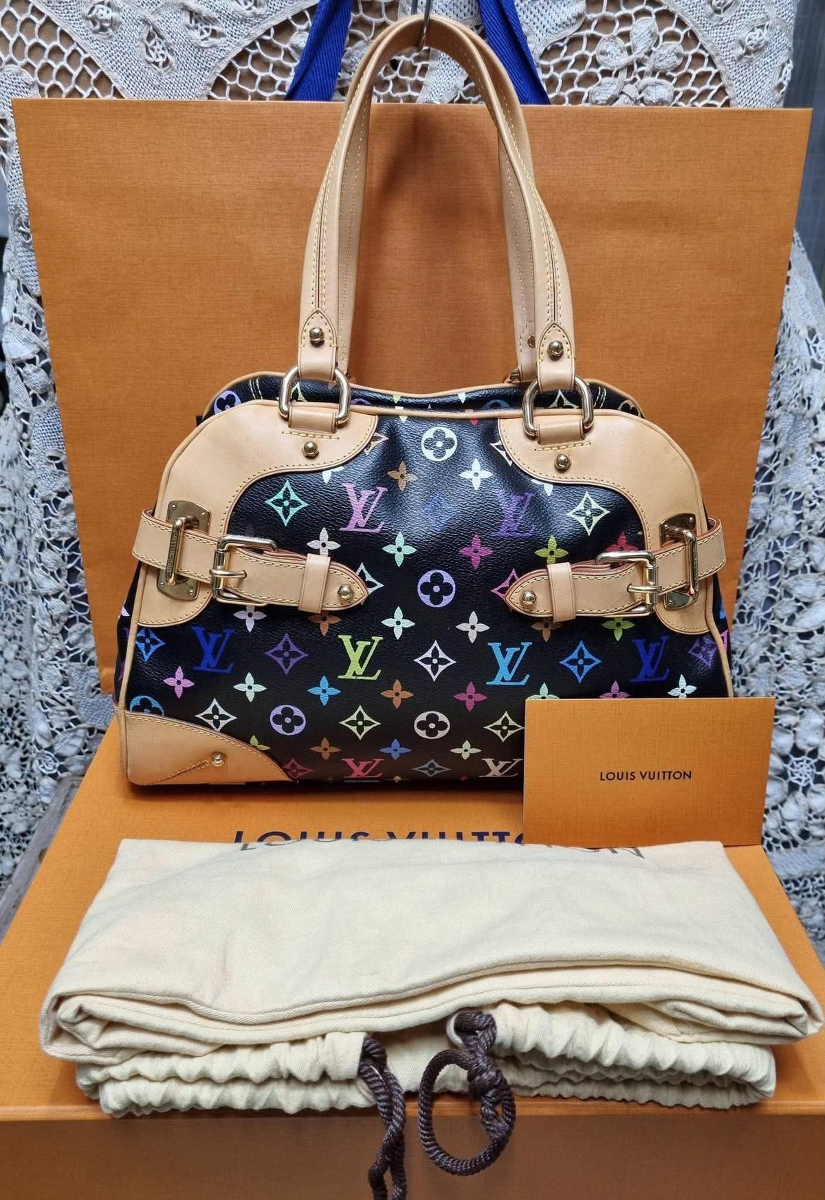 Louis Vuitton Claudia Handbag Monogram Multicolor