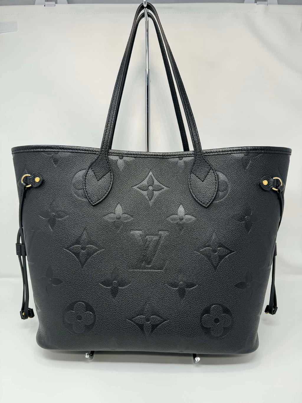 Louis Vuitton Neverfull MM Empreinte Leather Black with Pouch