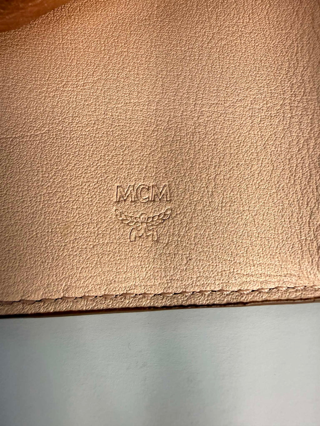 MCM Klara trifold Mini Monogram Charm Wallet