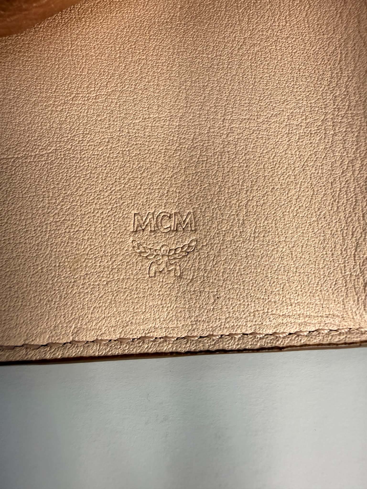 MCM Klara trifold Mini Monogram Charm Wallet