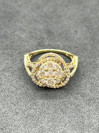 Cluster Diamond Ring in 18K Yellow Gold