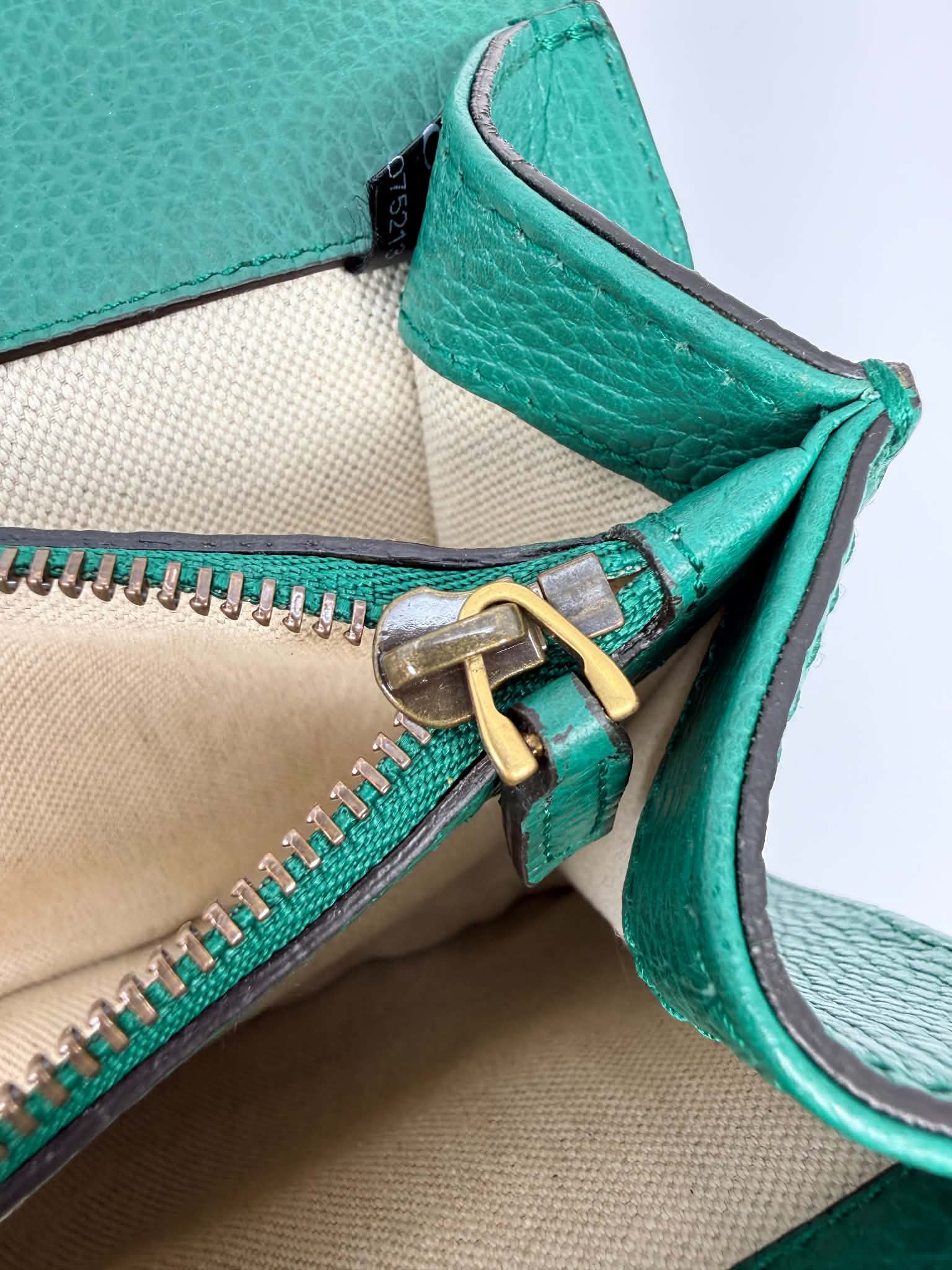 Gucci Dollar Calfskin Crystal Small Dionysus Shoulder Bag Emerald