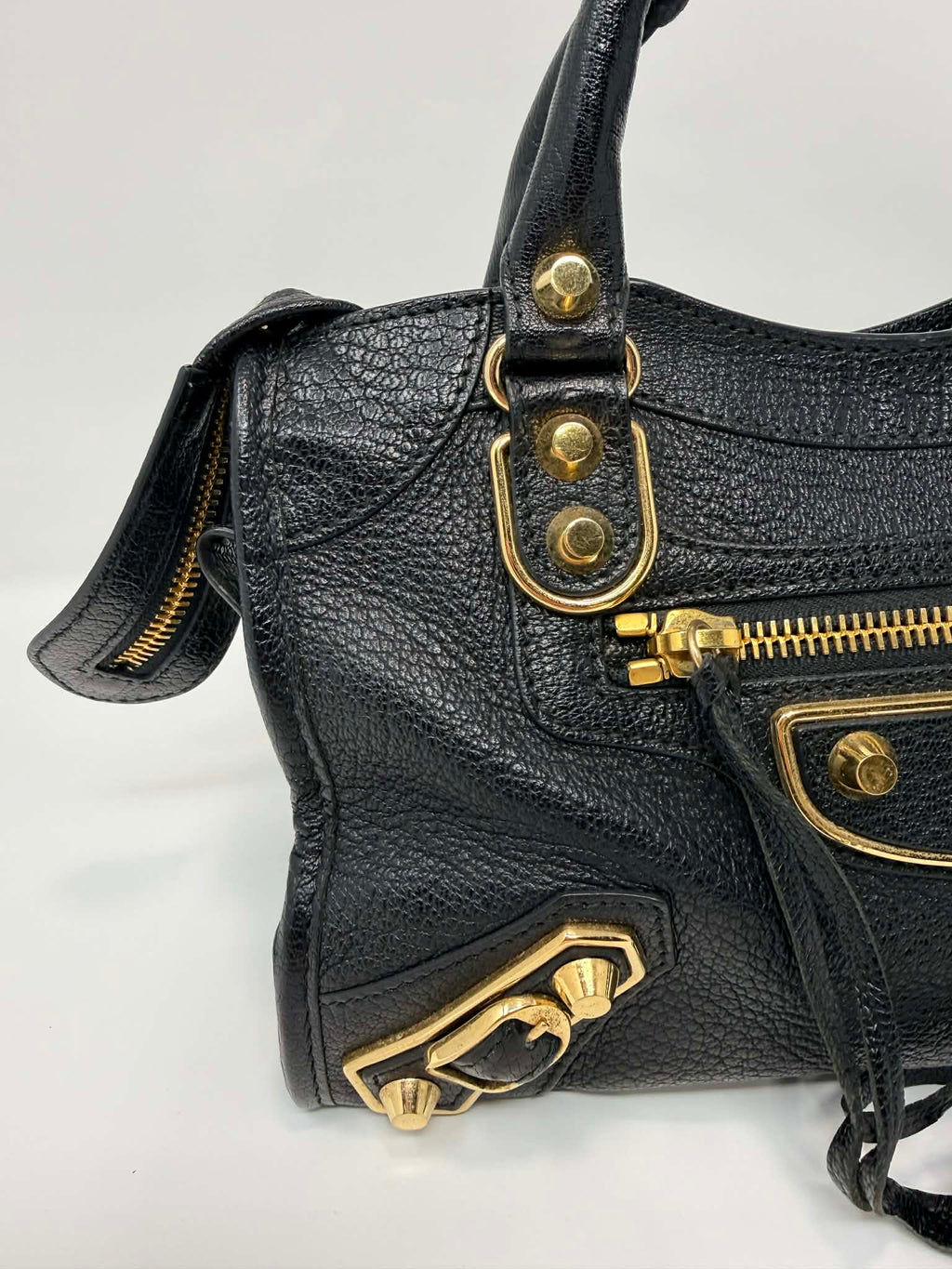 Balenciaga Mini City Bag Black with Mirror