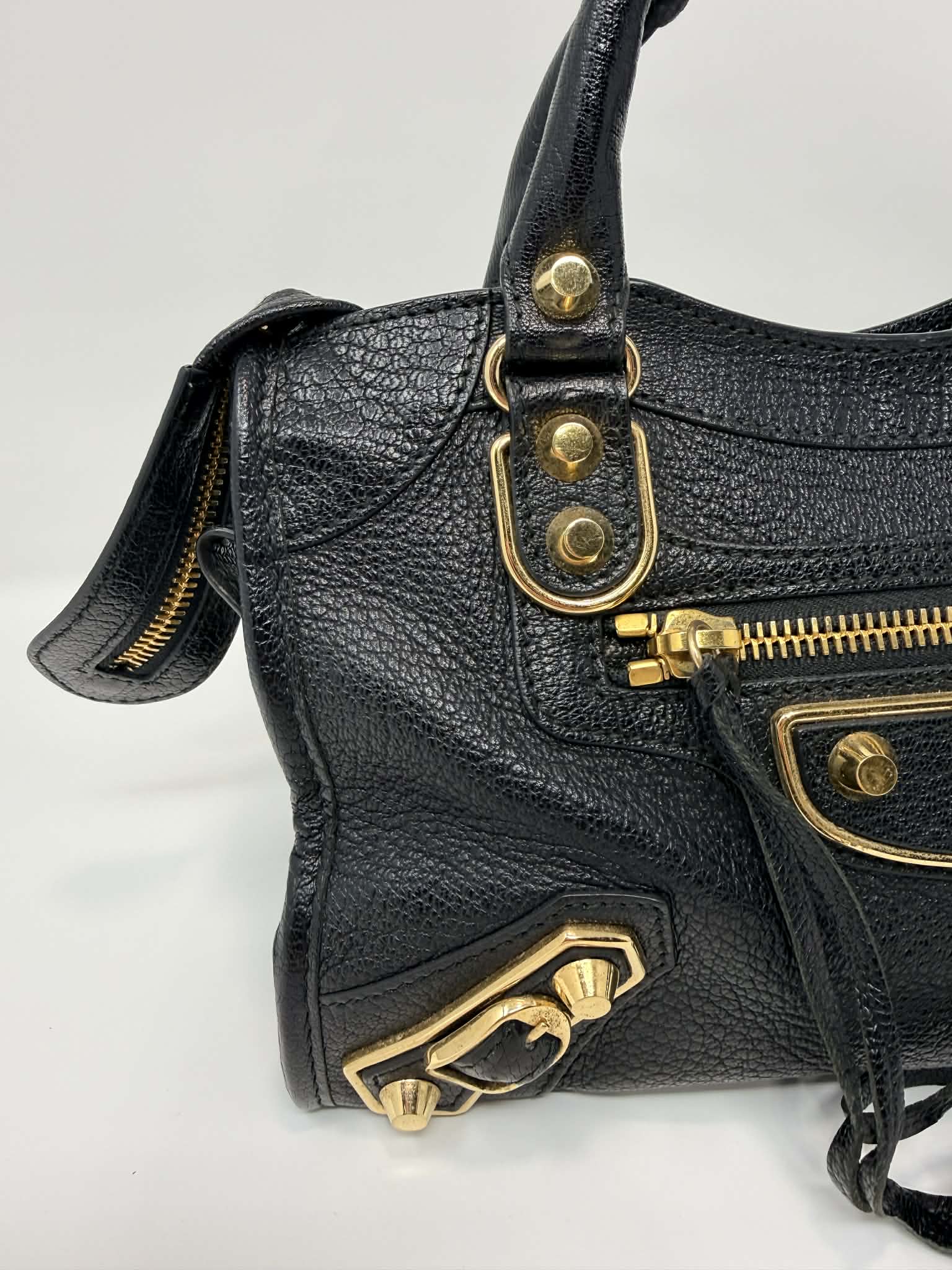 Balenciaga Mini City Bag Black with Mirror