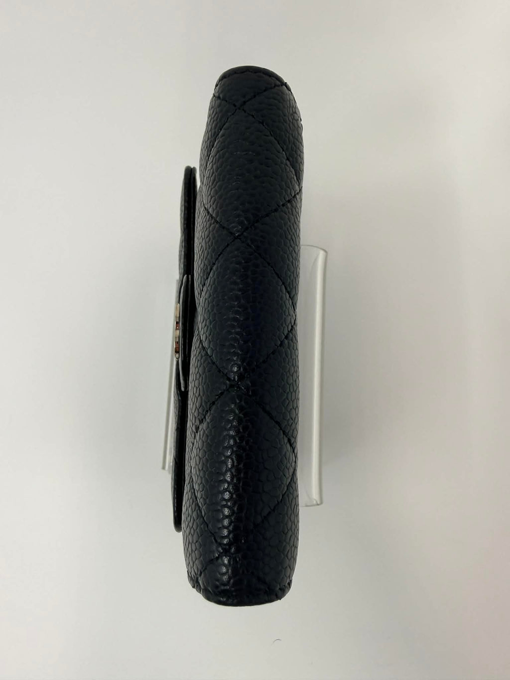 Chanel Caviar Quilted Compact Flap Wallet Black