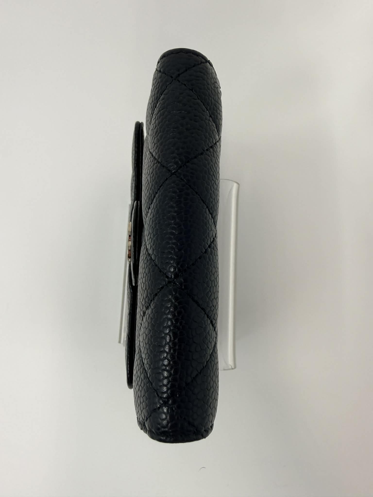 Chanel Caviar Quilted Compact Flap Wallet Black