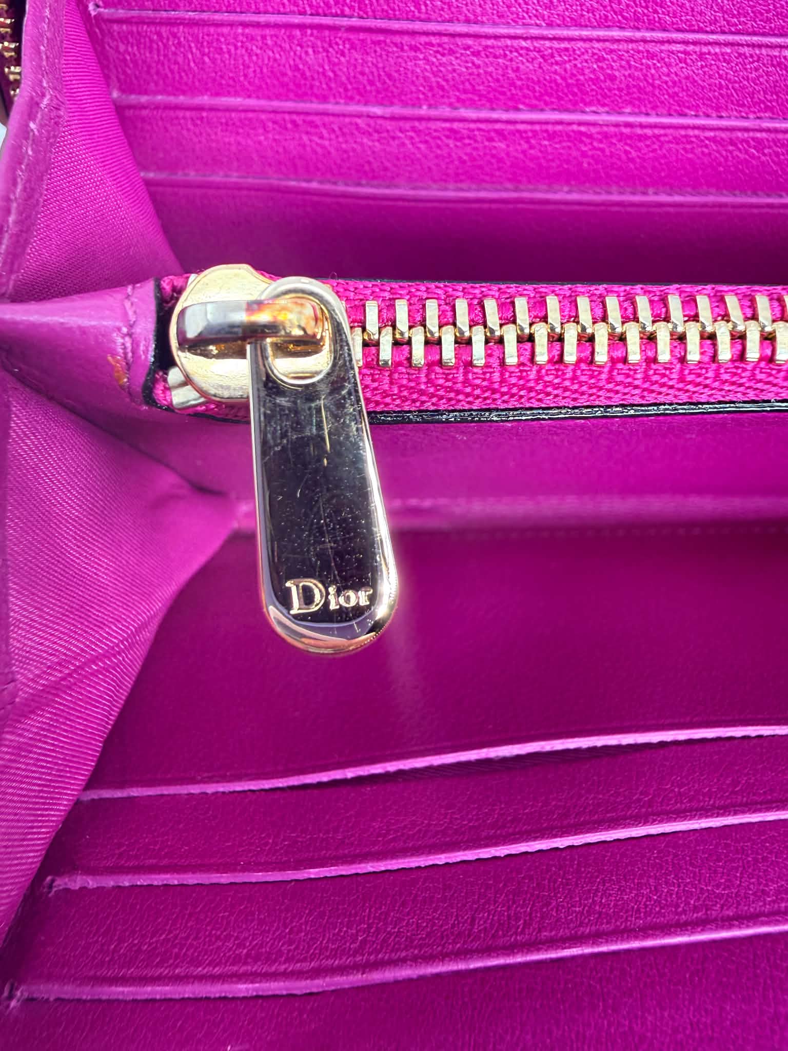 Dior Black and Fuchsia Wallet