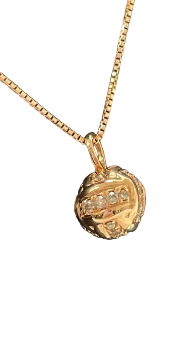 Volleyball Pendant in 18K Rose Gold