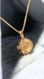 Volleyball Pendant in 18K Rose Gold