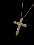Gold and Diamond Cross with Chain
