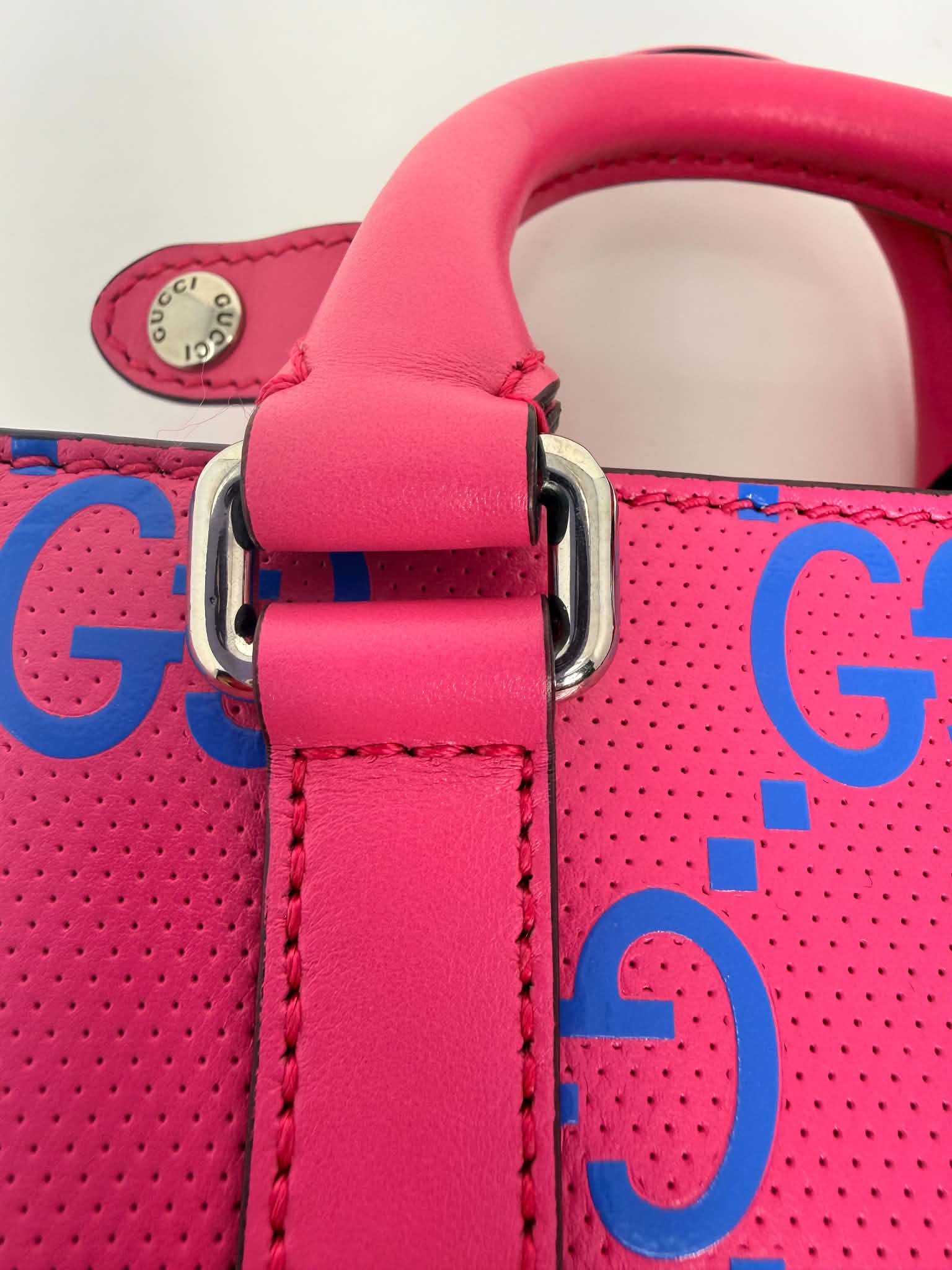 Gucci CC Tennis Pink/Blue Leather