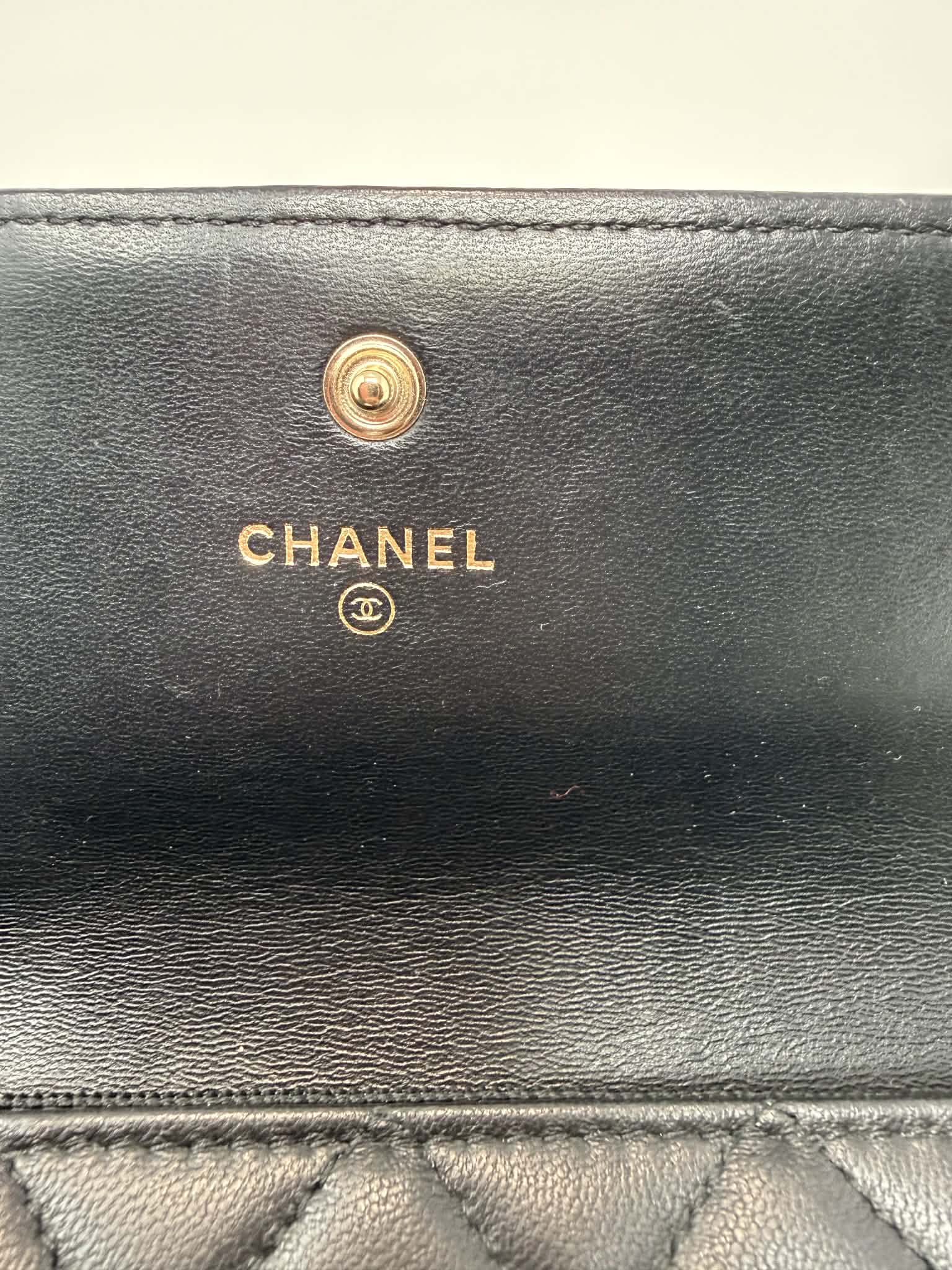 Chanel Boy Flap Long Wallet in Smooth Lambskin