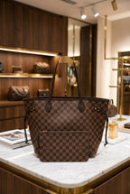 Louis Vuitton Neverful MM Damier Ebene Set with Pouch