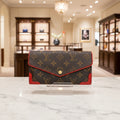 Louis Vuitton Monogram Sarah Retiro Wallet Cherry