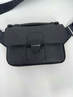 Louis Vuitton S Lock Sling Bag in black Taurillon leather