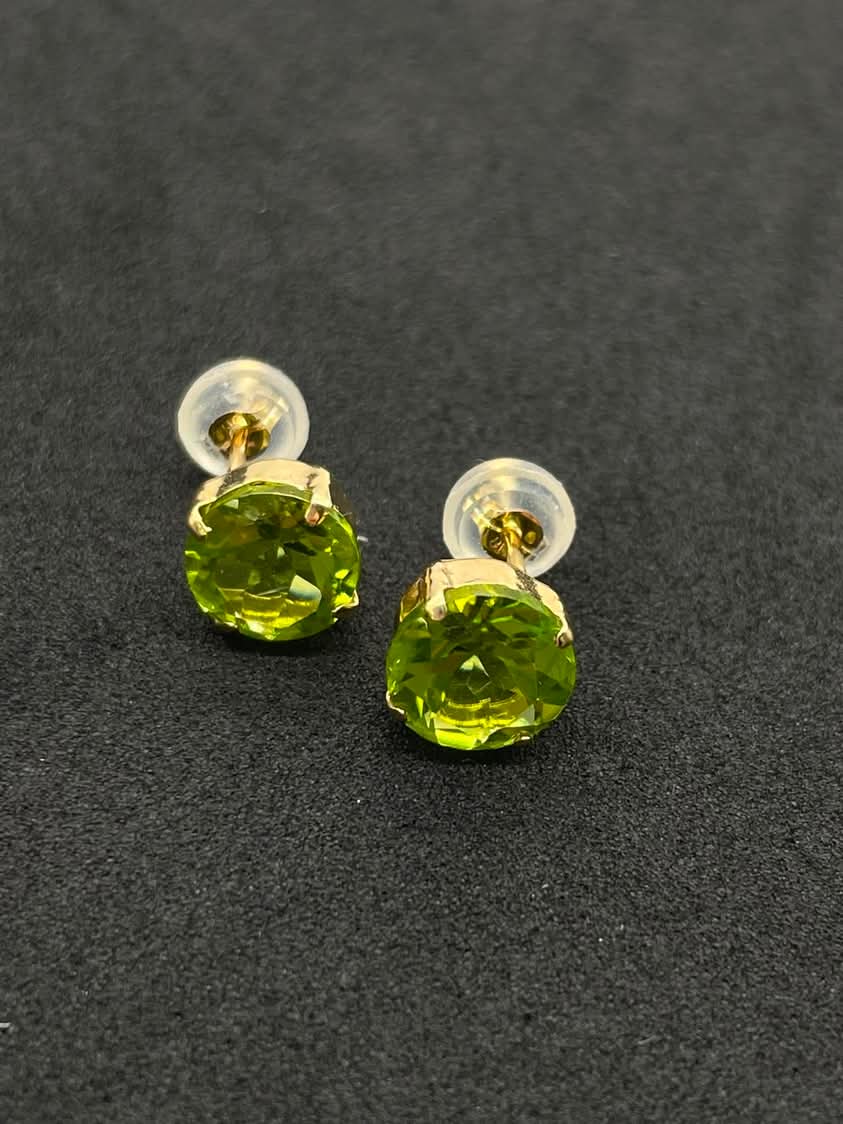 Peridot 18K Yellow Gold Earrings