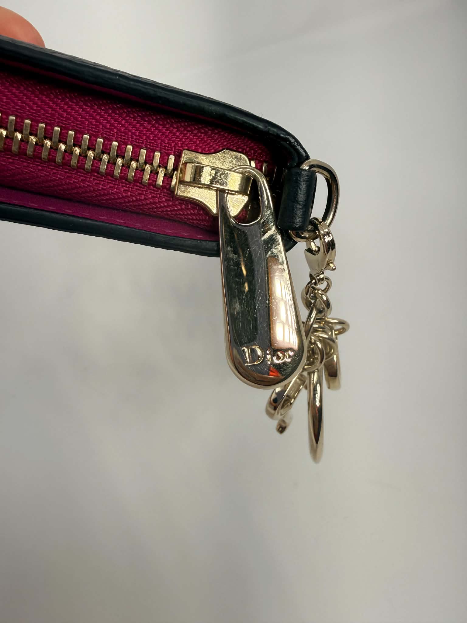 Dior Black and Fuchsia Wallet