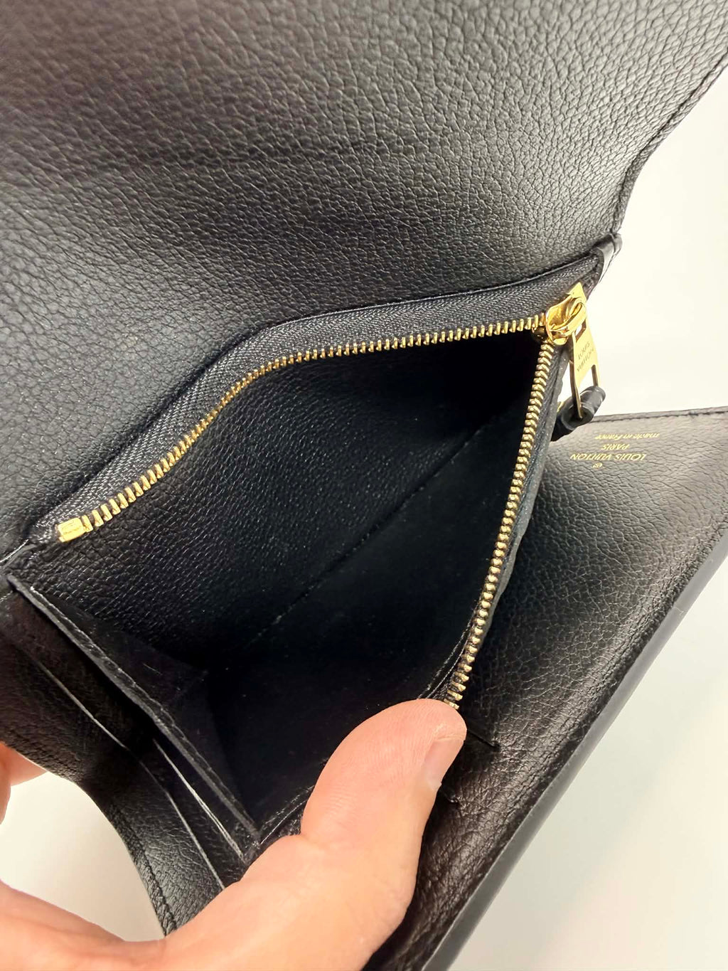 Louis Vuitton Empreinte Compact Curieuse Wallet Black