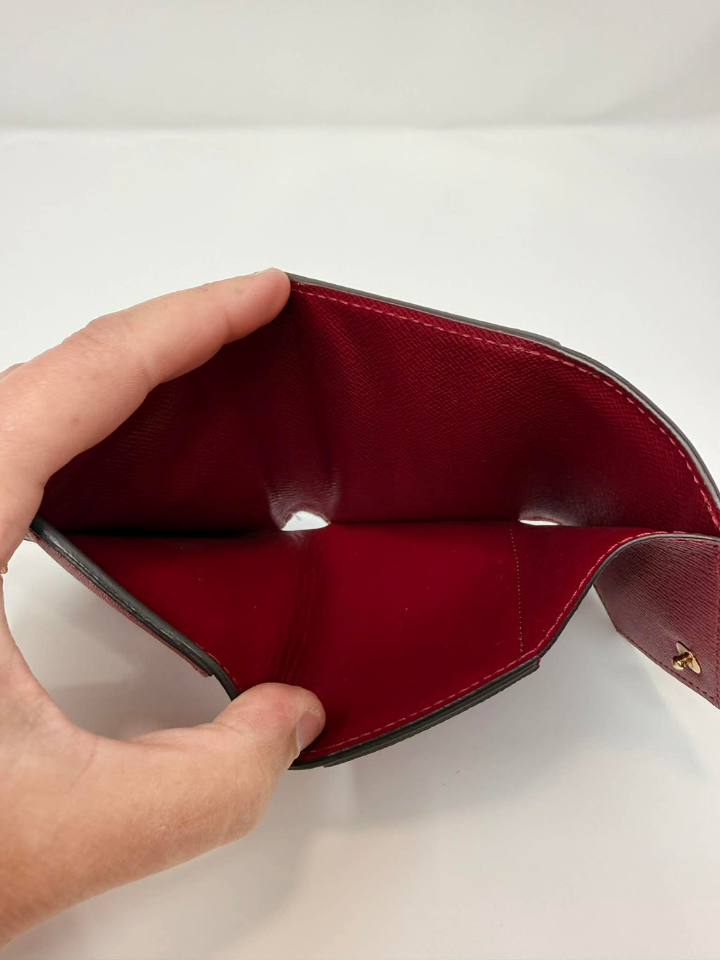 Louis Vuitton Monogram & Burgandy Zoe Wallet