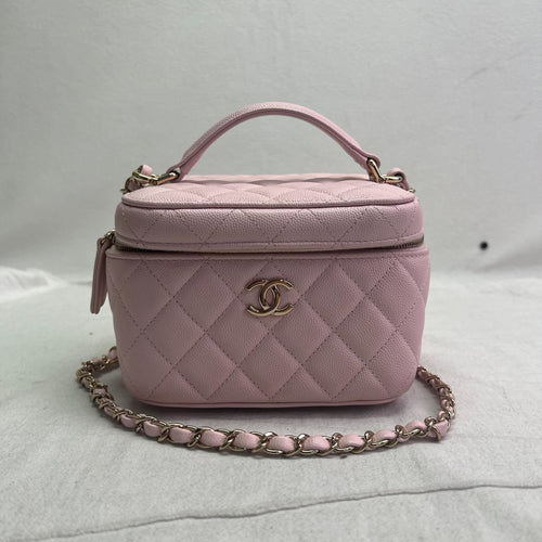 Chanel Caviar Quilted Small CC Vanity Case Pink