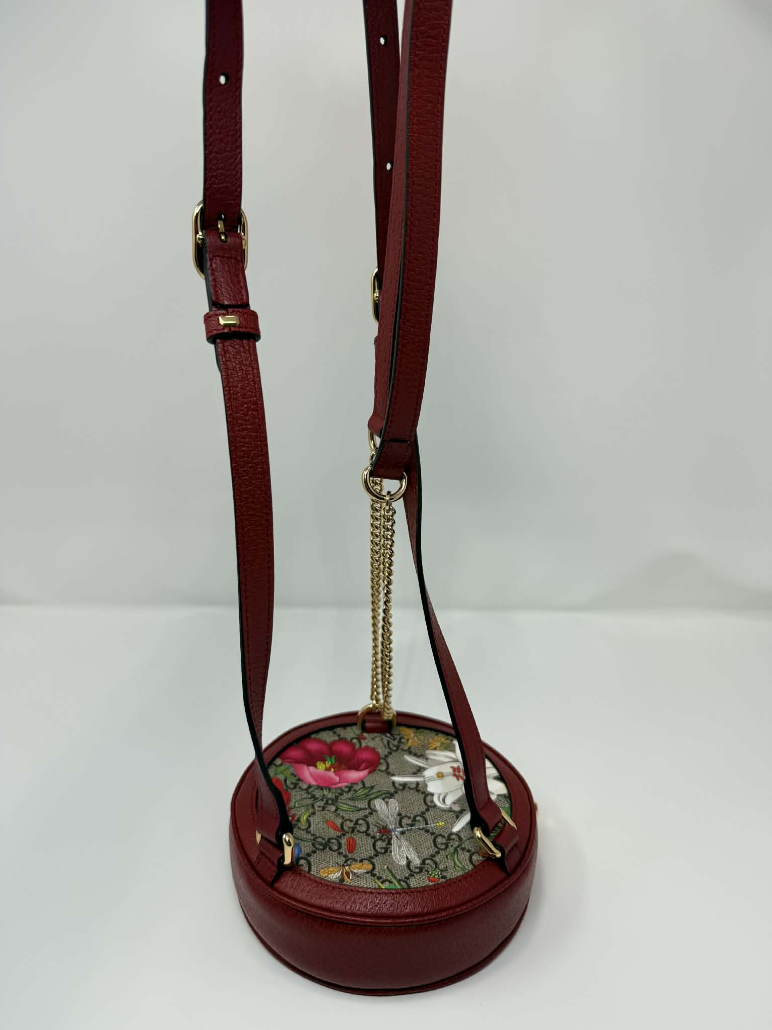 Gucci Flora Ophidia Round Backpack with Free Gucci Key Cles