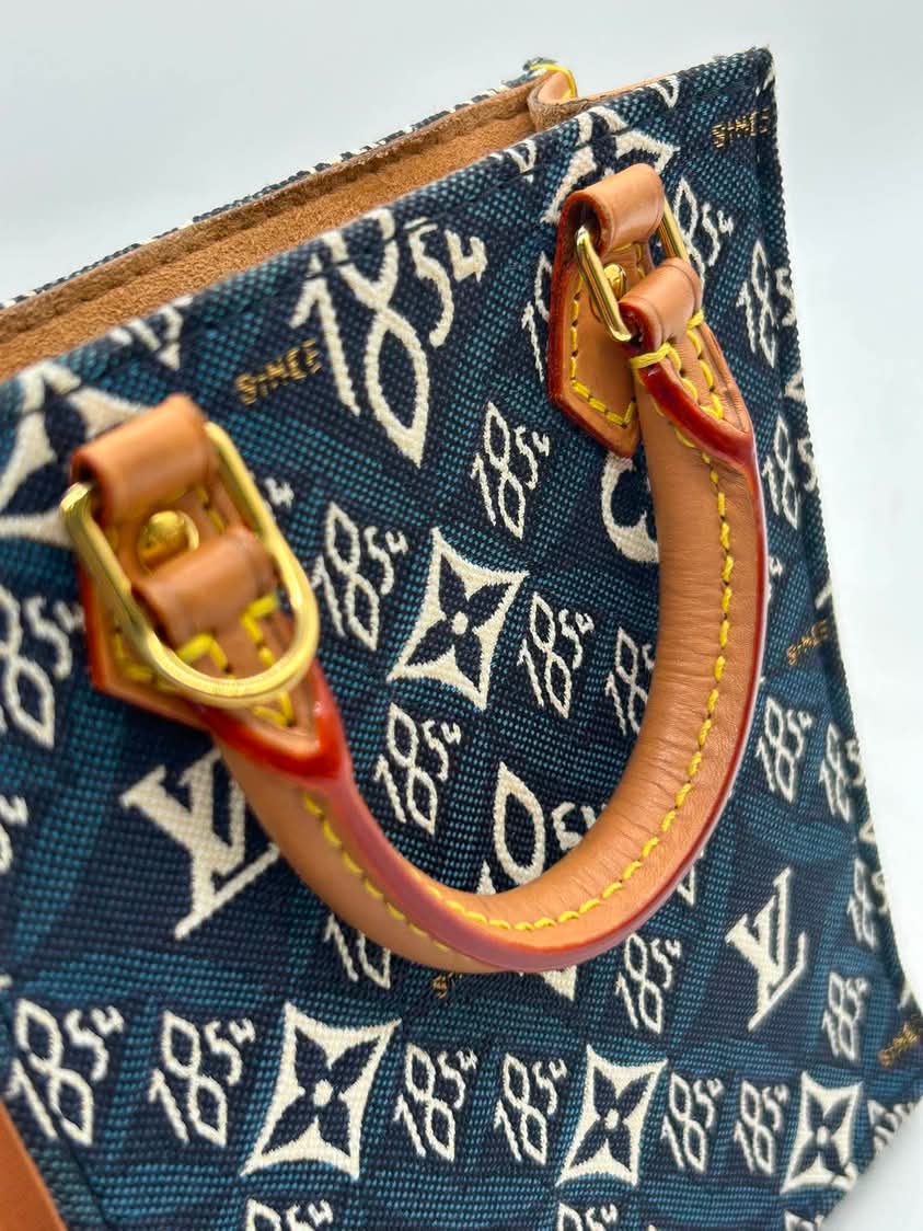 Louis Vuitton Jacquard Since 1854 Petit Sac Plat Blue