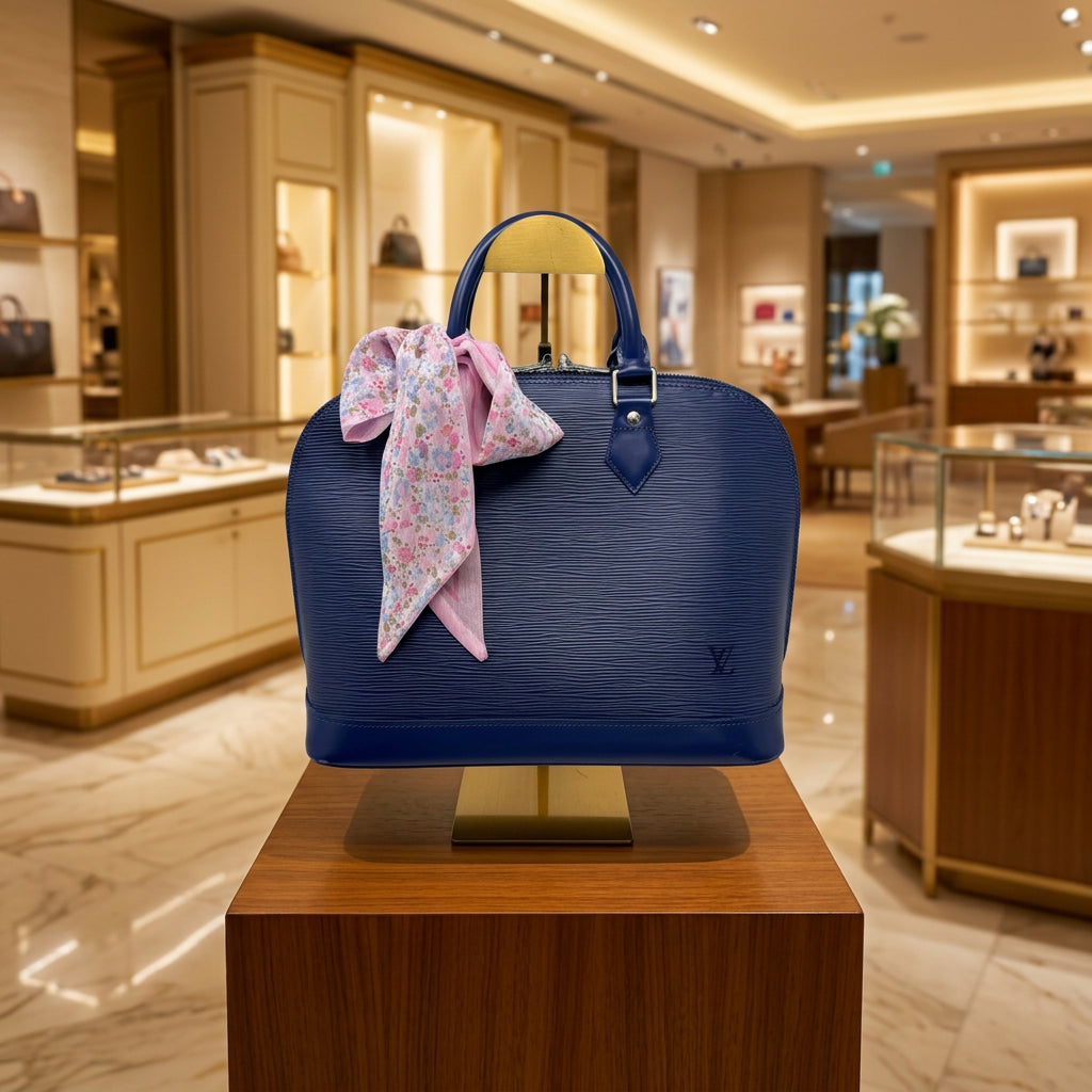 Louis Vuitton Alma PM Blue Epi
