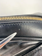 Saint Laurent Calfskin Matelasse Monogram Lou Camera Bag Black
