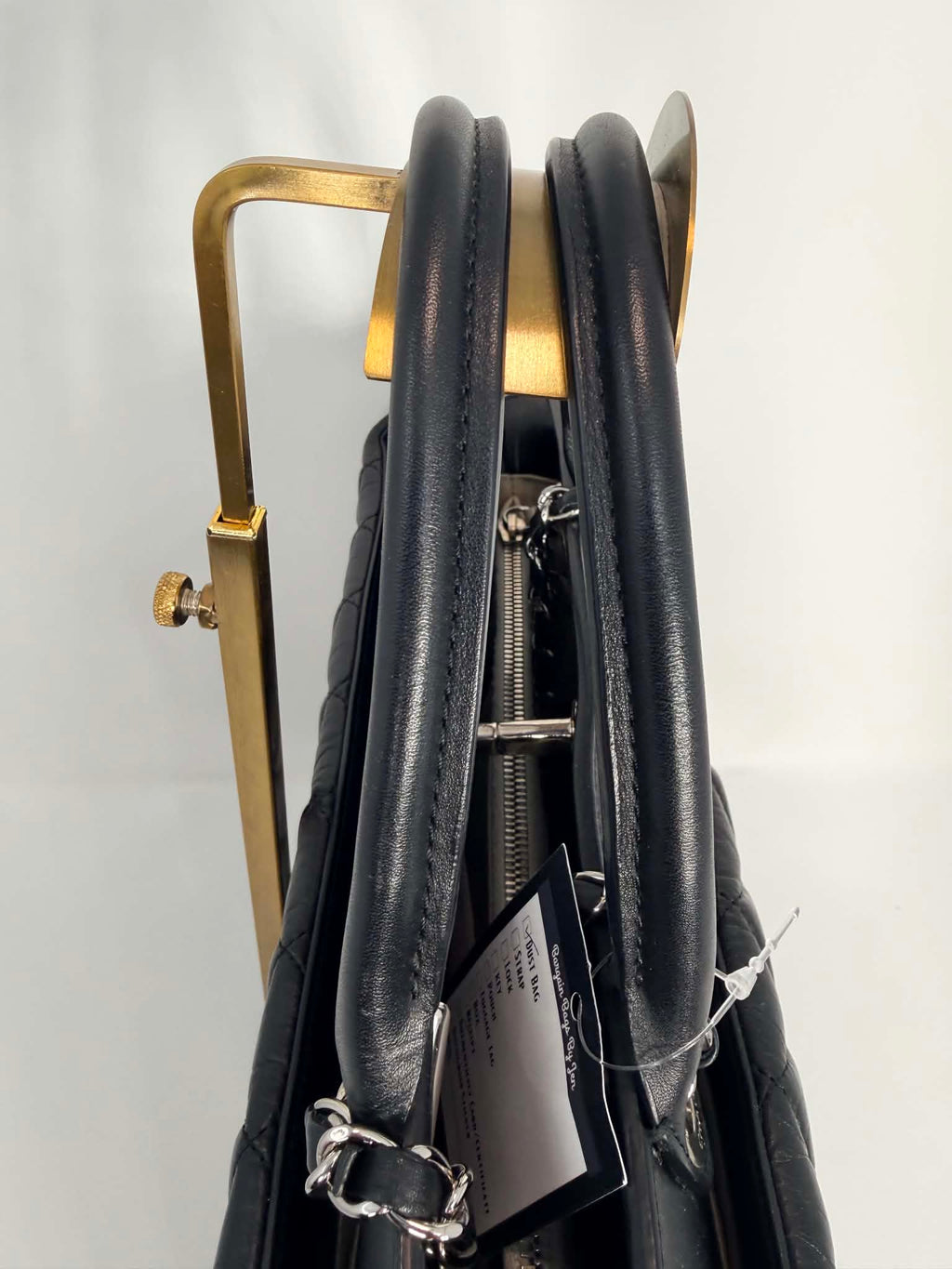 Chanel Aged Calfskin Quilted Be CC Tote Black
