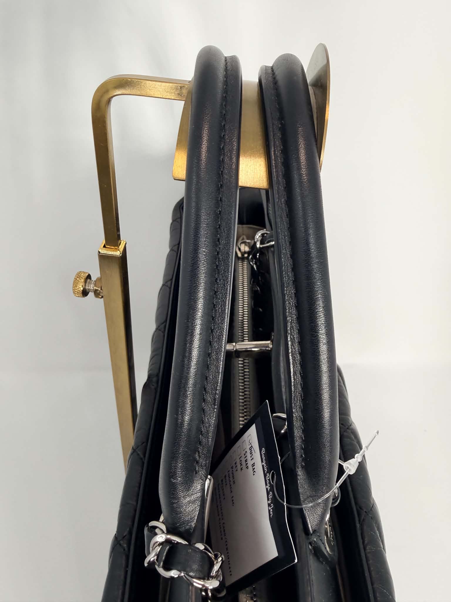 Chanel Aged Calfskin Quilted Be CC Tote Black