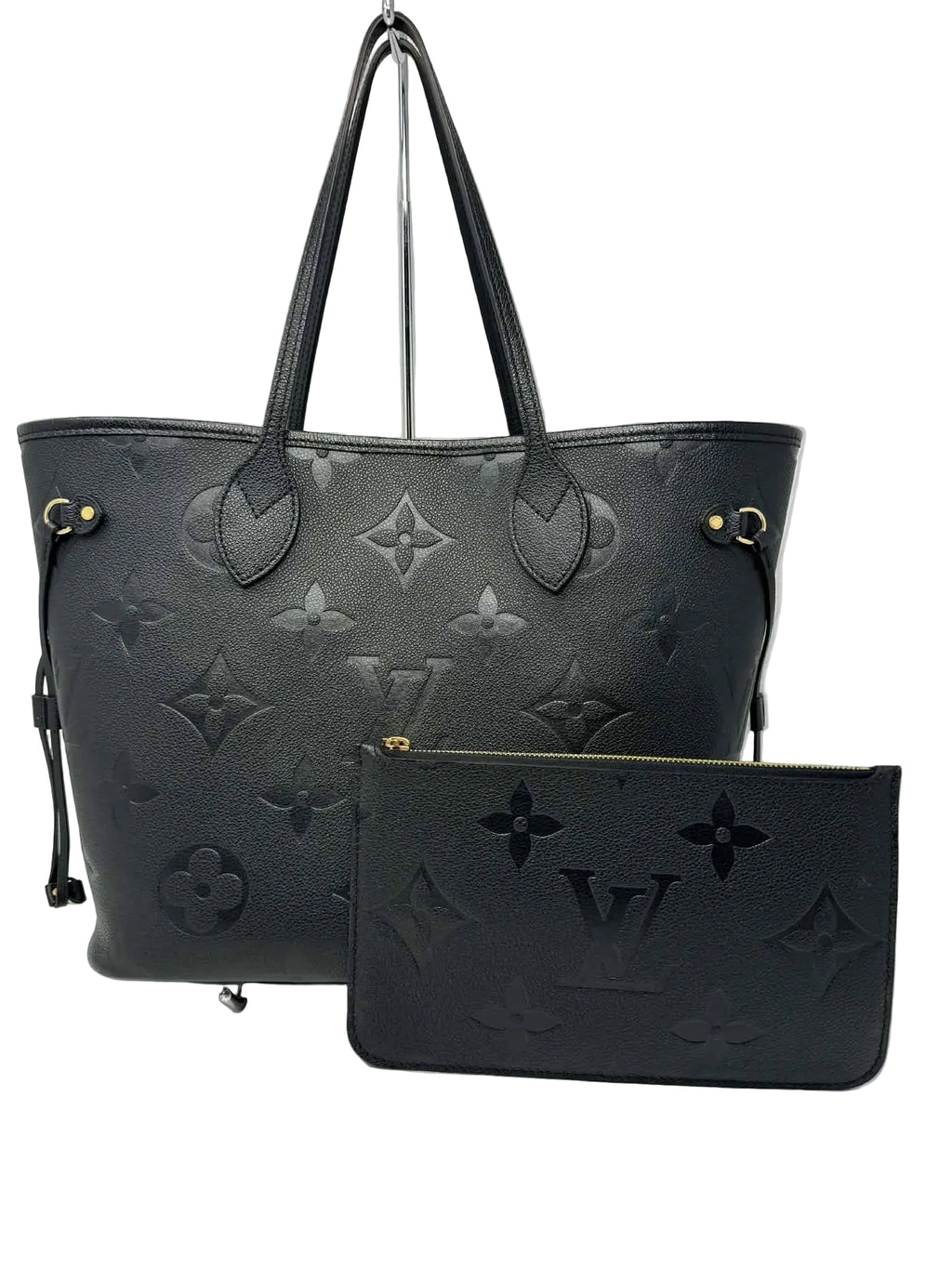 Louis Vuitton Neverfull MM Empreinte Leather Black with Pouch