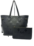 Louis Vuitton Neverfull MM Empreinte Leather Black with Pouch