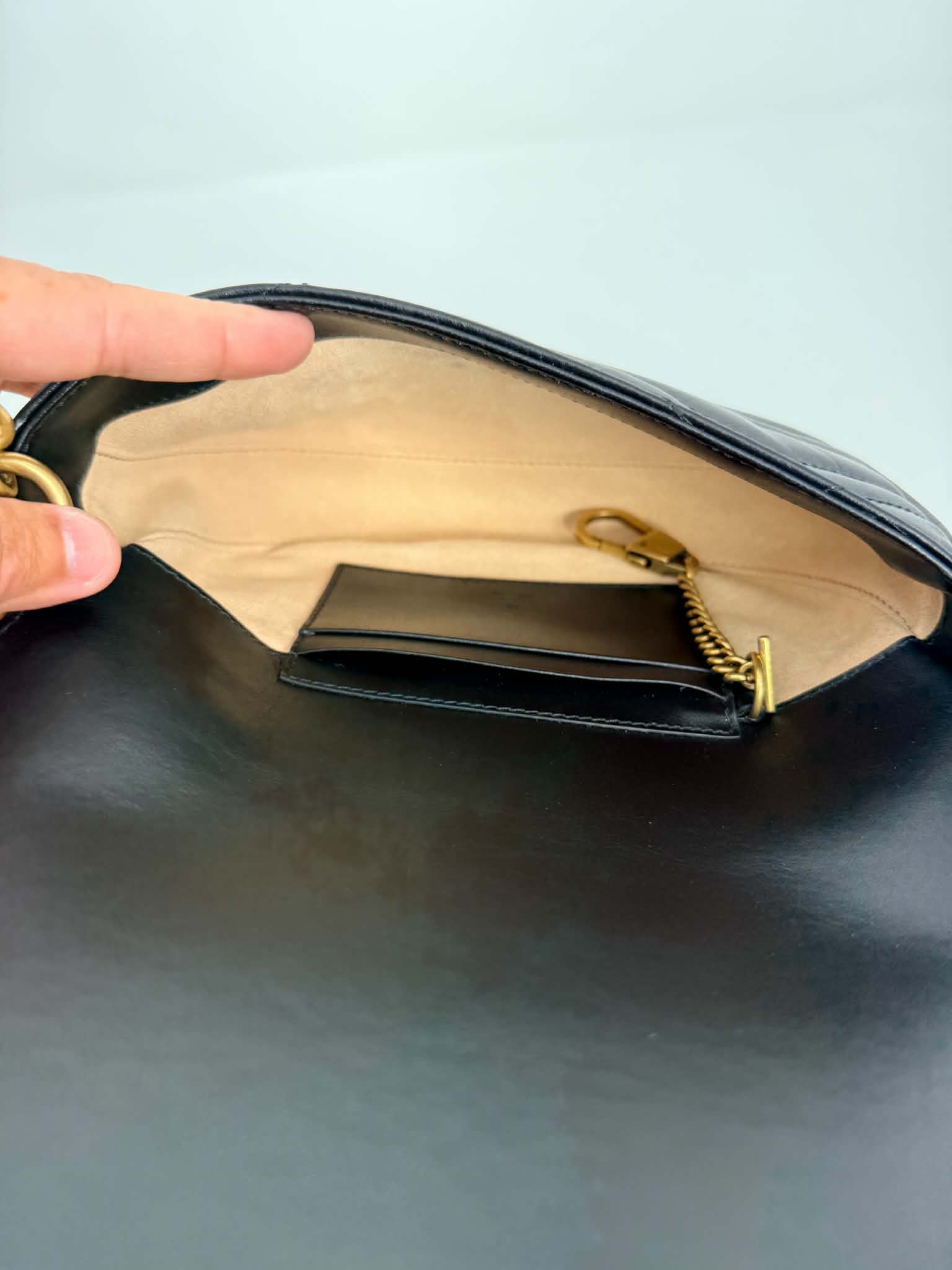 Gucci Marmont Chain Half Moon Crossbody