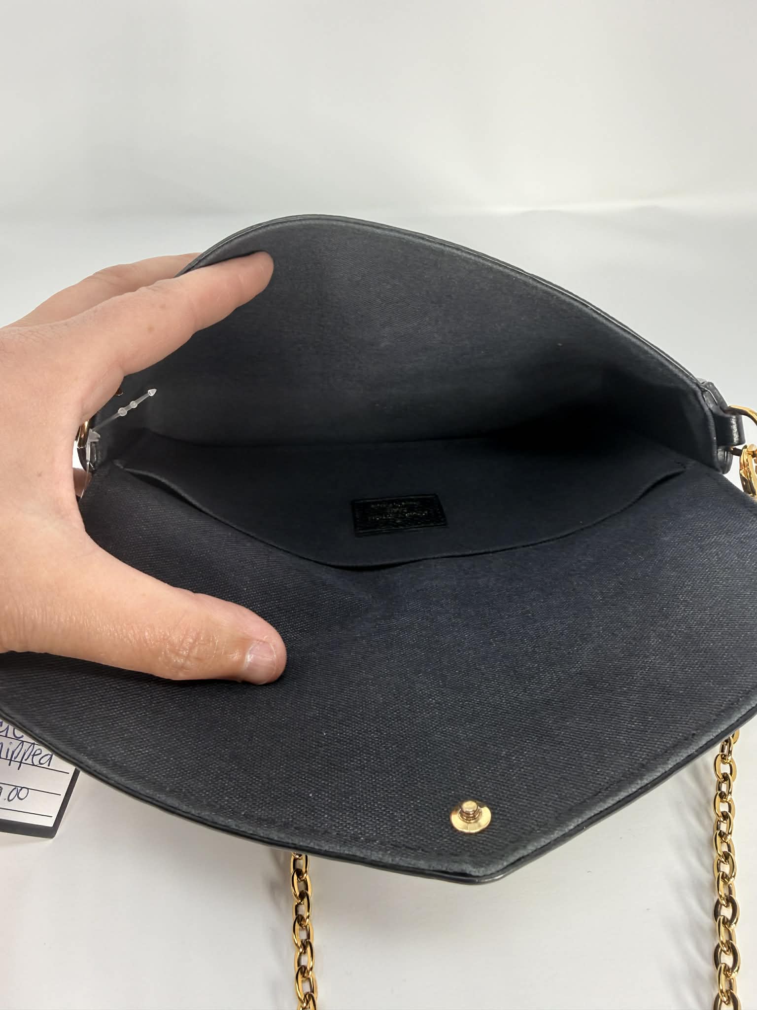 Louis Vuitton Felicie Pochette Black Empreinte Leather with 2 Inserts