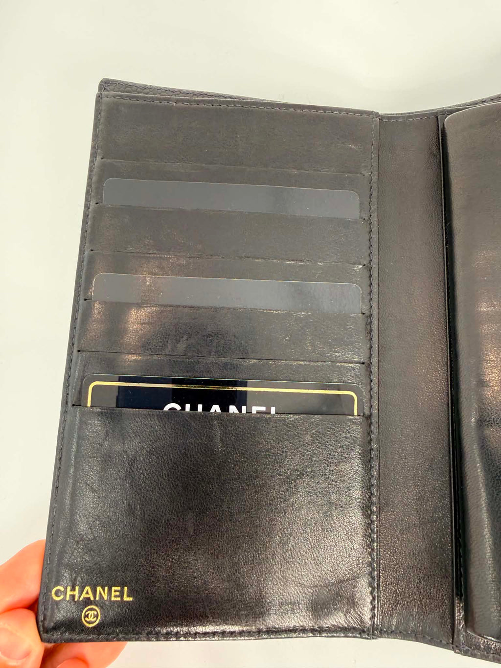 Chanel Caviar Timeless CC French Wallet Black